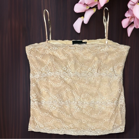 The Limited Sleeveless Lined Lace Camisole Cream Tank Top Ladies Size XL - Picture 2 of 6